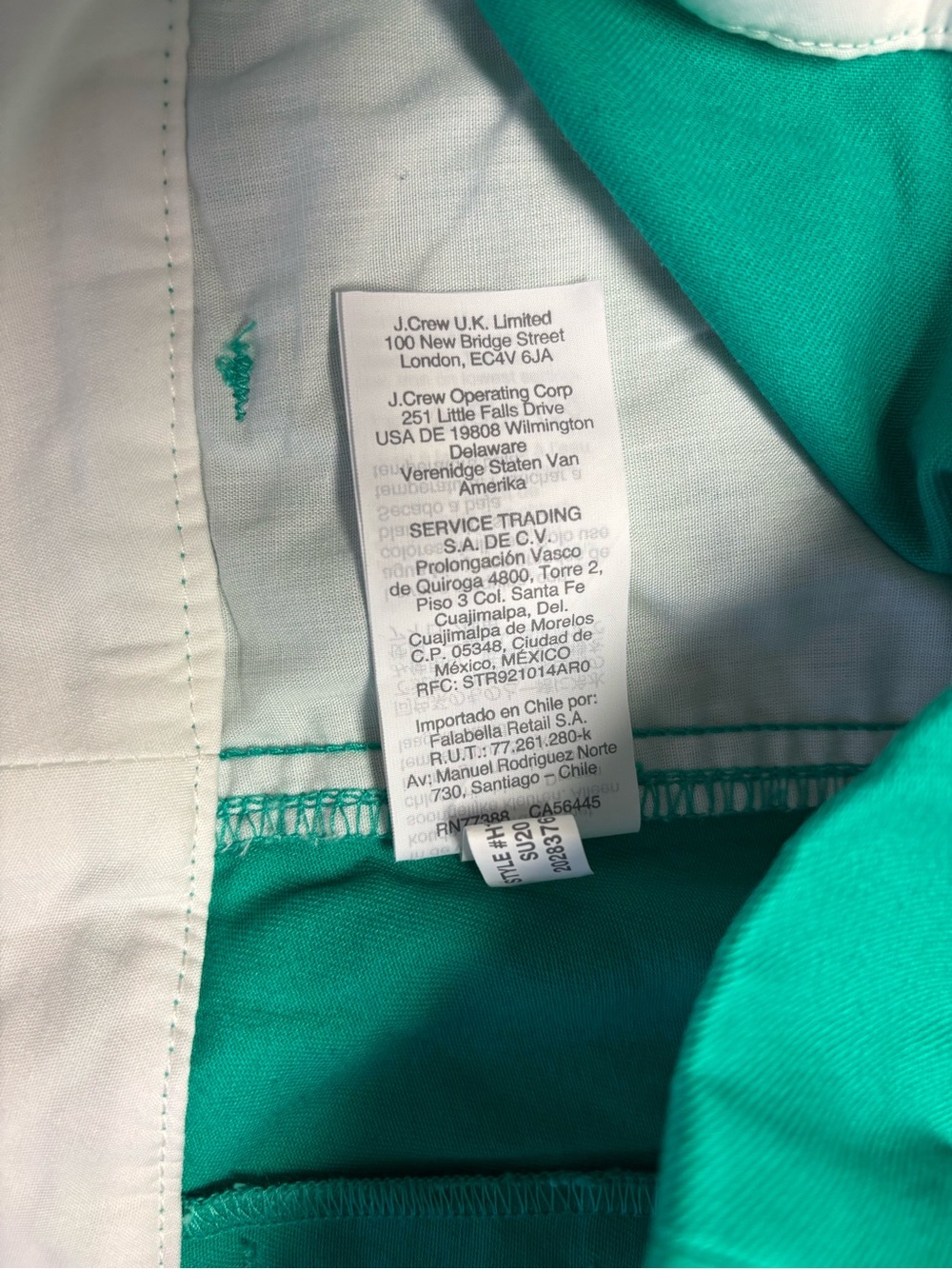 J. Crew woman’s Teal Flat Front Chino Shorts Sz/12 NWT. - Picture 7 of 7